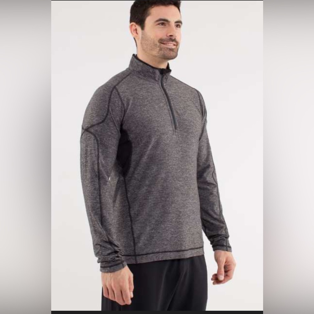 lululemon athletica Men's Charcoal Surge Half Zip